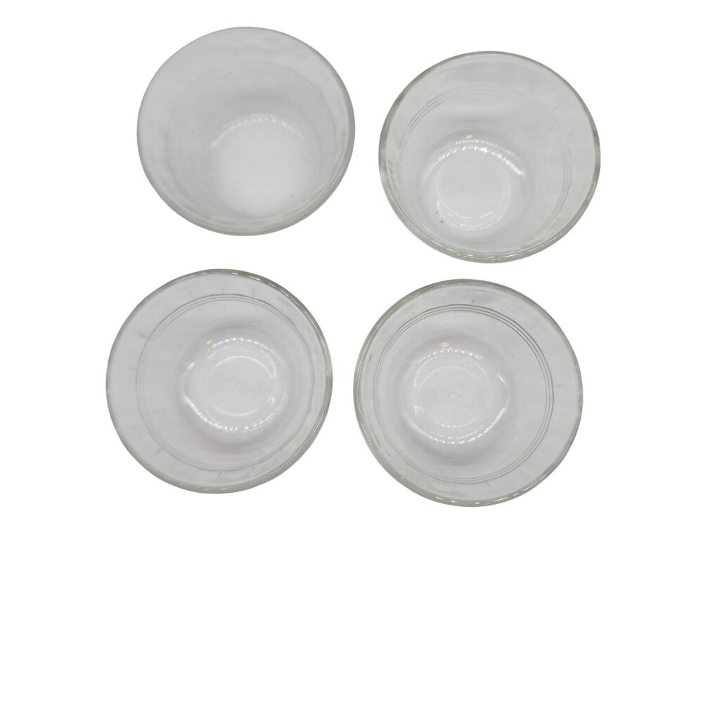 Set Of 6 Vintage Pyrex Clear Glass Custard Cups Dessert Bowls 6 Oz